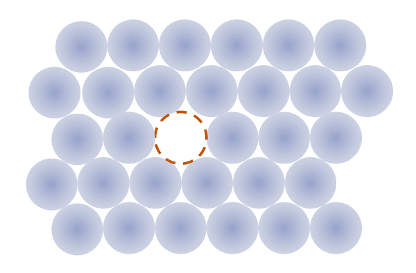 crystal structure with vacancy