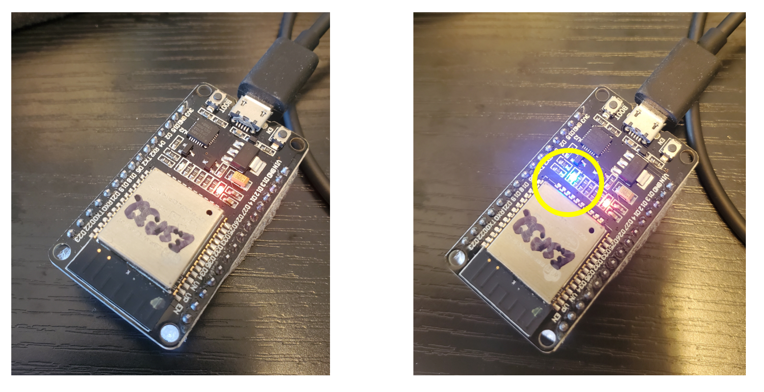 esp32 LED on LED off