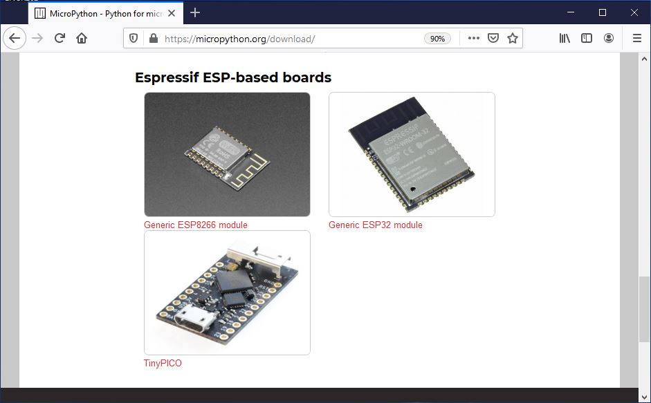 espressif downloads section