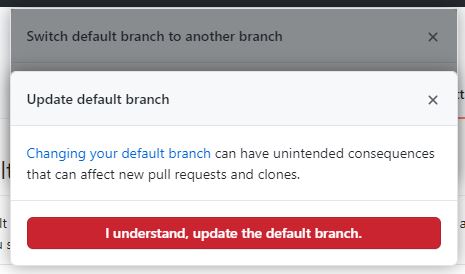 switch default branch